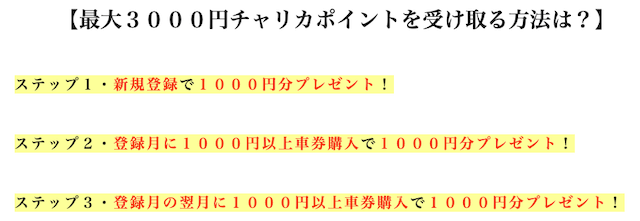 はっちゃん競輪　メルマガ登録特典