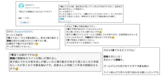 競輪　7車立て　つまらない